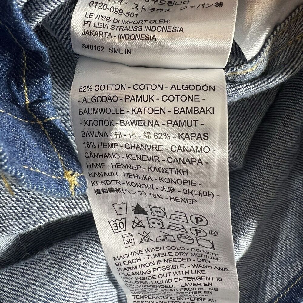 Levi's Blue Button Down Denim Shirt - image 8